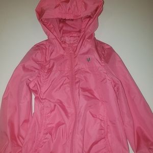 Pink Carter's zip up windbreaker jacket w/hood